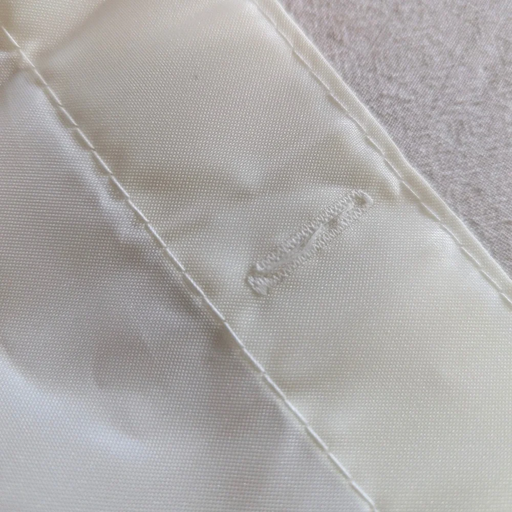 SSI Shower Curtain Liner 68 x 68 Cream Nylon Hotel‎ Collection Mildew Resistant